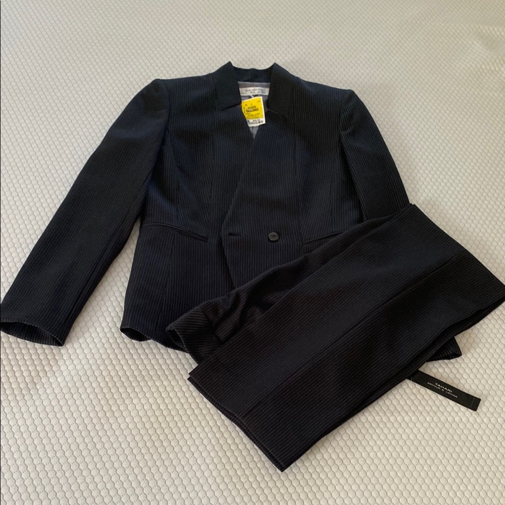 Tahari Black Blazer Classic Suit Jacket